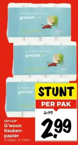 Vomar Voordeelmarkt G'woon Keukenpapier aanbieding
