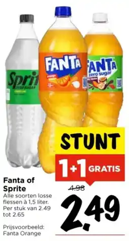 Vomar Voordeelmarkt Fanta of Sprite aanbieding