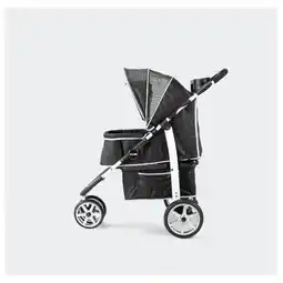 Pets Place Innopet Hondenbuggy Monaco Geomatric + Regenhoes - Hondentrolley - 85x57x101 cm Zwart aanbieding