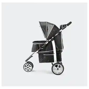 Pets Place Innopet Hondenbuggy Monaco Geomatric + Regenhoes - Hondentrolley - 85x57x101 cm Zwart aanbieding