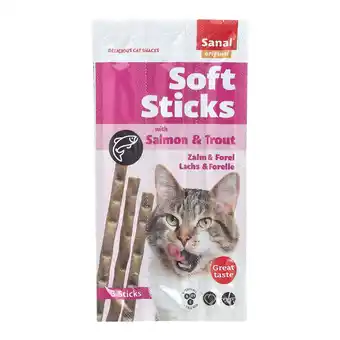 Van Cranenbroek Snack kat soft sticks zalm+forel Sanal aanbieding