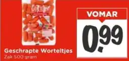 Vomar Voordeelmarkt Geschrapte Worteltjes aanbieding