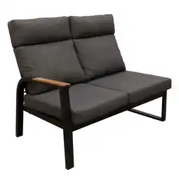 Van Cranenbroek Bank 2-zit rechts Harston zwart + kussens aanbieding