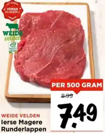 Vomar Voordeelmarkt lerse Magere Runderlappen aanbieding