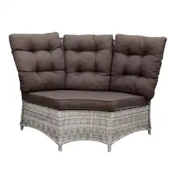 Van Cranenbroek Bank hoek rond Aprano white grey + kussens aanbieding