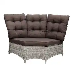 Van Cranenbroek Bank hoek rond Aprano white grey + kussens aanbieding