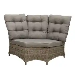 Van Cranenbroek Bank hoek rond Aprano willow grey + kussens aanbieding