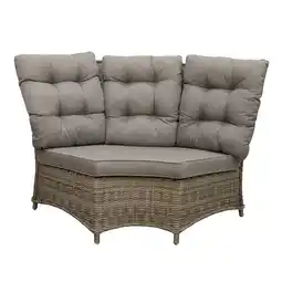 Van Cranenbroek Bank hoek rond Aprano willow grey + kussens aanbieding