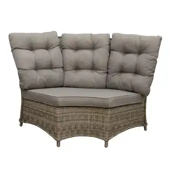 Van Cranenbroek Bank hoek rond Aprano willow grey + kussens aanbieding