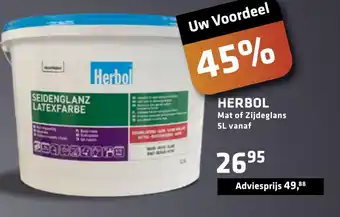 De voordeelmarkt Herbol Mat of Zijdeglans 5L vanaf aanbieding