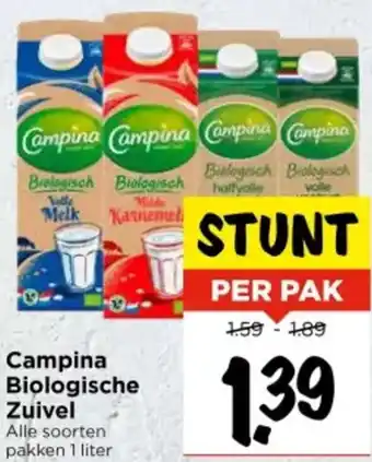 Vomar Voordeelmarkt Campina Biologische Zuivel aanbieding