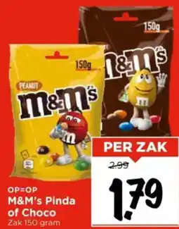 Vomar Voordeelmarkt M&M's Pinda of Choco aanbieding