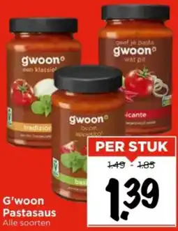 Vomar Voordeelmarkt G'woon Pastasaus aanbieding