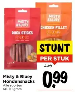 Vomar Voordeelmarkt Misty & Bluey Hondensnacks aanbieding