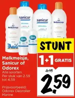 Vomar Voordeelmarkt Melkmeisje, Sanicur of Odorex aanbieding