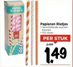 Vomar Voordeelmarkt Papieren Rietjes aanbieding
