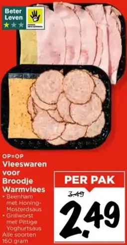 Vomar Voordeelmarkt Vleeswaren voor Broodje Warmvlees aanbieding