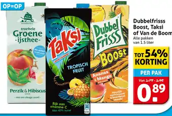 Hoogvliet Dubbelfrisss Boost, Taksi of Van de Boom aanbieding