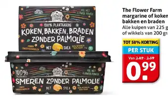 Hoogvliet The Flower Farm margarine of koken, bakken en braden aanbieding