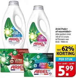 Hoogvliet Ariel Pods+ of wasmiddel+ aanbieding