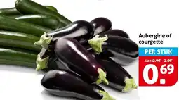 Hoogvliet Aubergine of courgette aanbieding