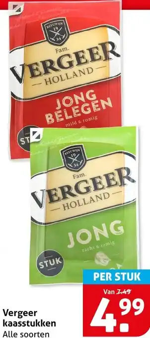 Hoogvliet Vergeer kaasstukken aanbieding