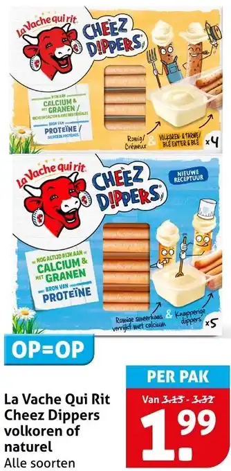 Hoogvliet La Vache Qui Rit Cheez Dippers volkoren of naturel aanbieding