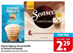 Hoogvliet Douwe Egberts Verwenkoffie of Senseo koffiepads aanbieding