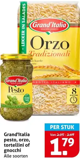 Hoogvliet Grand'Italia pesto, orzo, tortellini of gnocchi aanbieding