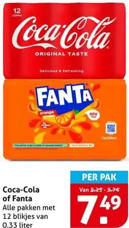Hoogvliet Coca-Cola of Fanta aanbieding