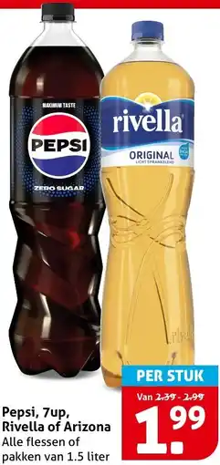 Hoogvliet Pepsi, 7up, Rivella of Arizona aanbieding