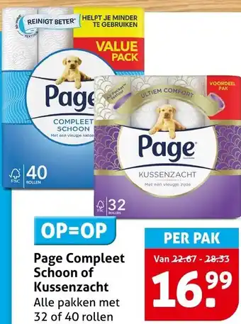 Hoogvliet Page Compleet Schoon of Kussenzacht aanbieding