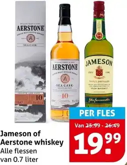 Hoogvliet Jameson of Aerstone whiskey aanbieding