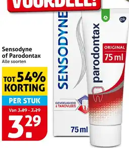 Hoogvliet Sensodyne of Parodontax aanbieding