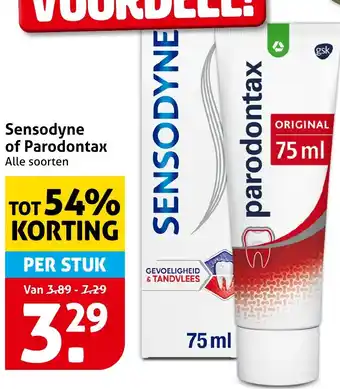 Hoogvliet Sensodyne of Parodontax aanbieding