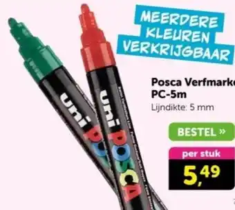 Boekenvoordeel Posca Verfmarker PC-5m aanbieding