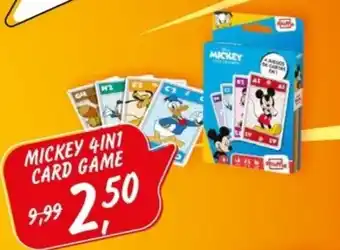 Boekenvoordeel MICKEY 4IN1 CARD GAME aanbieding