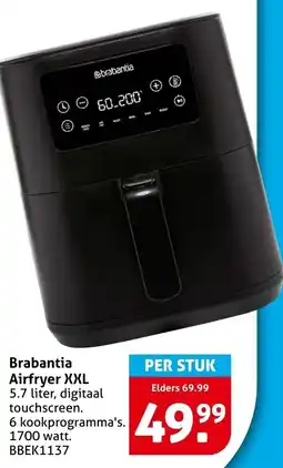 Hoogvliet Brabantia Airfryer XXL aanbieding