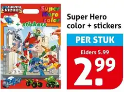 Hoogvliet Super Hero color + stickers aanbieding