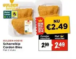 Vomar Voordeelmarkt GULDEN HOEVE Scharrelkip Cordon Bleu aanbieding