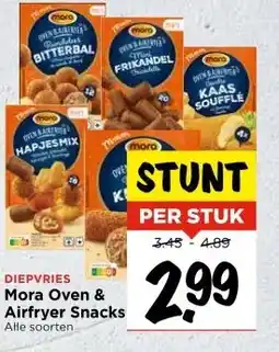 Vomar Voordeelmarkt DIEPVRIES Mora Oven & Airfryer Snacks aanbieding