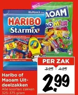 Vomar Voordeelmarkt Haribo of Maoam Uit- deelzakken aanbieding