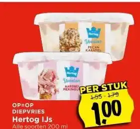 Vomar Voordeelmarkt DIEPVRIES Hertog IJs aanbieding