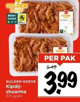 Vomar Voordeelmarkt GULDEN HOEVE Kipdij- shoarma aanbieding