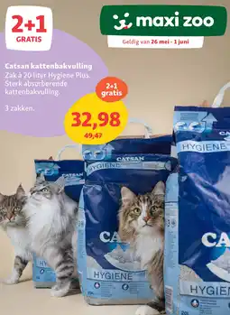 Maxi Zoo Catsan kattenbakvulling aanbieding