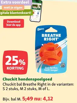 Maxi Zoo Chuckit hondenspeelgoed aanbieding