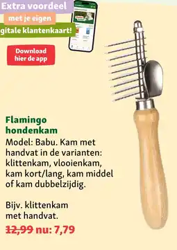 Maxi Zoo Flamingo hondenkam aanbieding