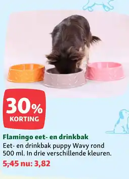 Maxi Zoo Flamingo eet en drinkbak aanbieding