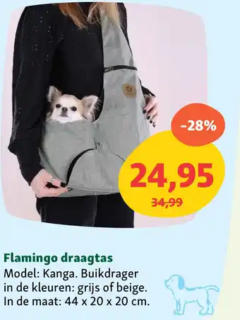 Maxi Zoo Flamingo draagtas aanbieding
