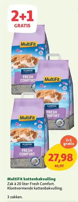Maxi Zoo MultiFit kattenbakvulling aanbieding